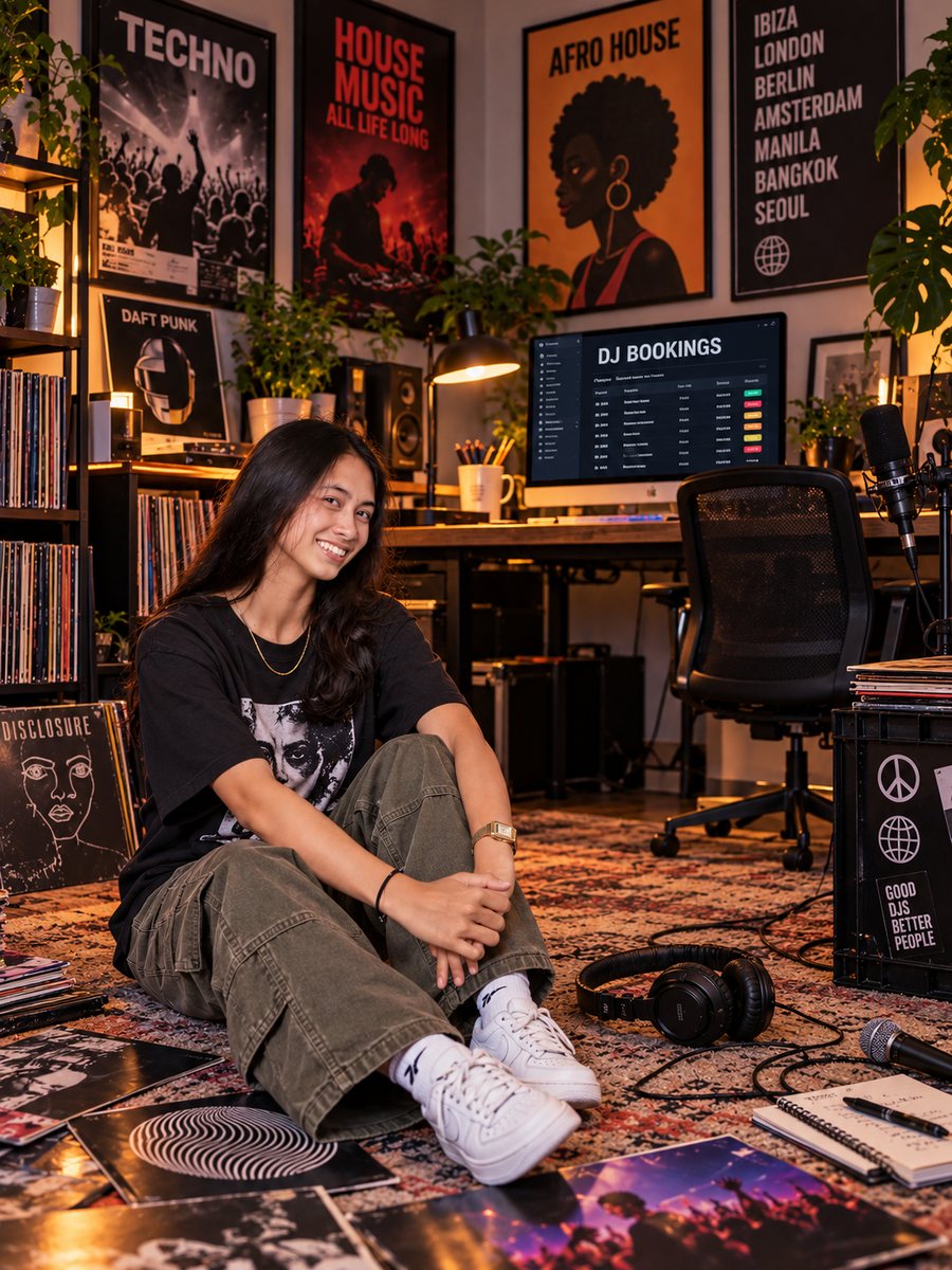 Rhyza Lyn, founder of DJLink, in her studio